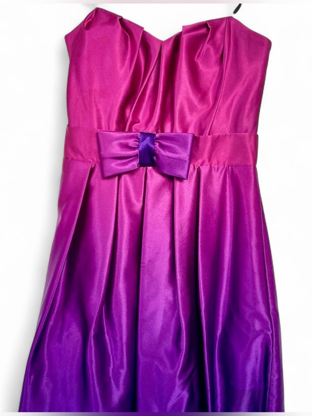 Pink and purple strapless homecoming/cocktail dress
